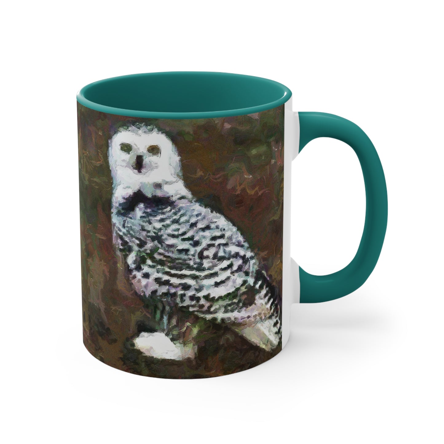 Snowy White Owl Accent Coffee Mug, 11oz