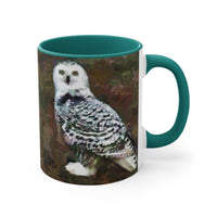 Snowy White Owl Accent Coffee Mug, 11oz