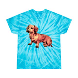 Dachshund 'Simone' Unisex Cotton Tie-Dye Tee, Cyclone