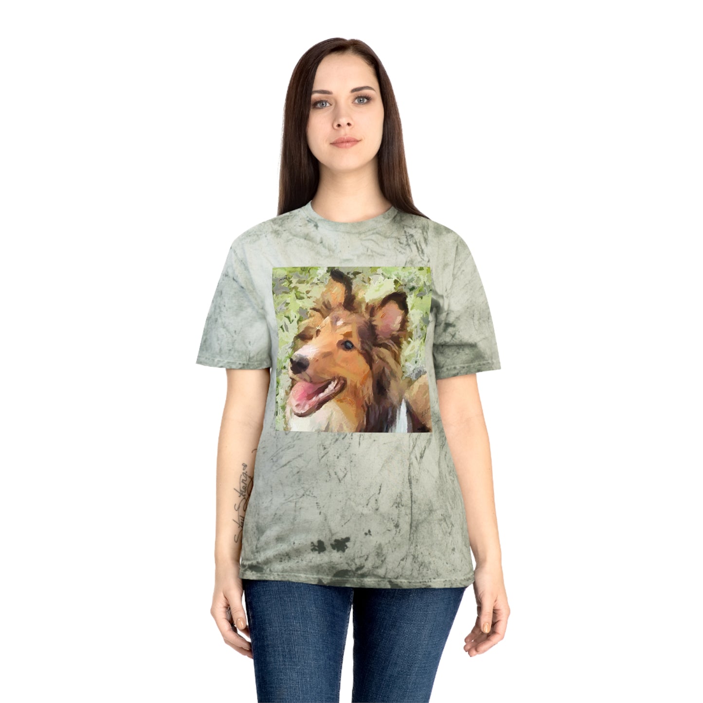 Sheltie 'May' Unisex Cotton Color Blast T-Shirt