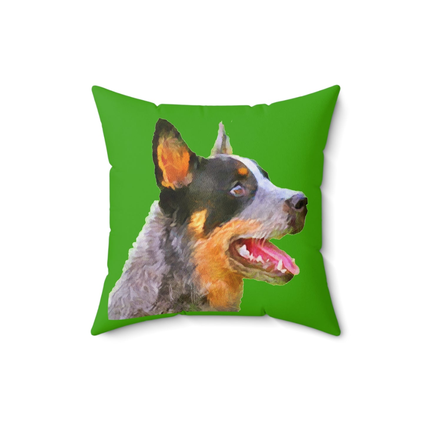 Blue Heeler - Australian Cattle Dog 'Percy' Spun Polyester Throw Pillow