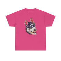 Siberian Husky 'Iditarod' Unisex Heavy Cotton Tee