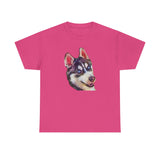 Siberian Husky 'Iditarod' Unisex Heavy Cotton Tee