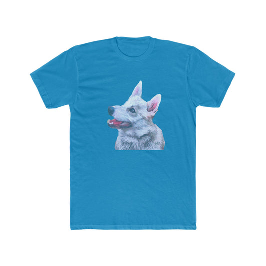 Norwegian Buhund - --  Men's Fitted Cotton Crew Tee