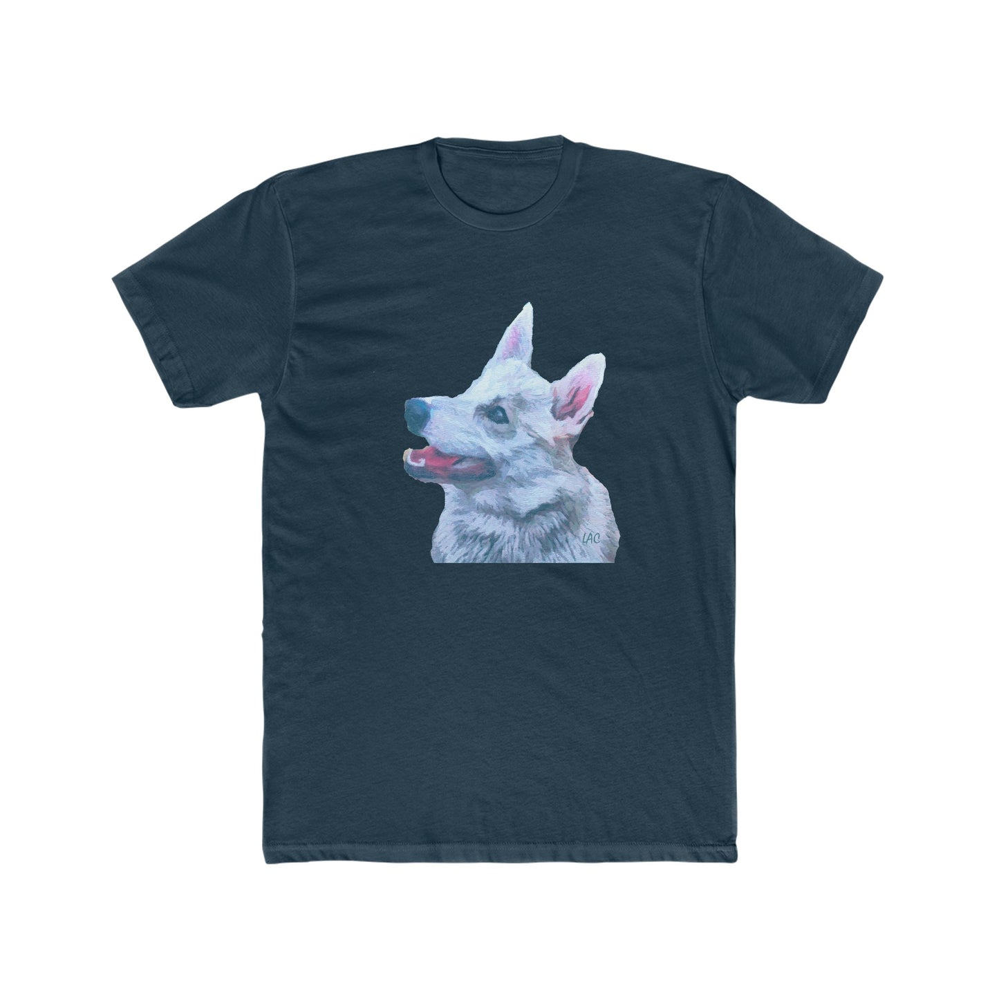 Norwegian Buhund - --  Men's Fitted Cotton Crew Tee