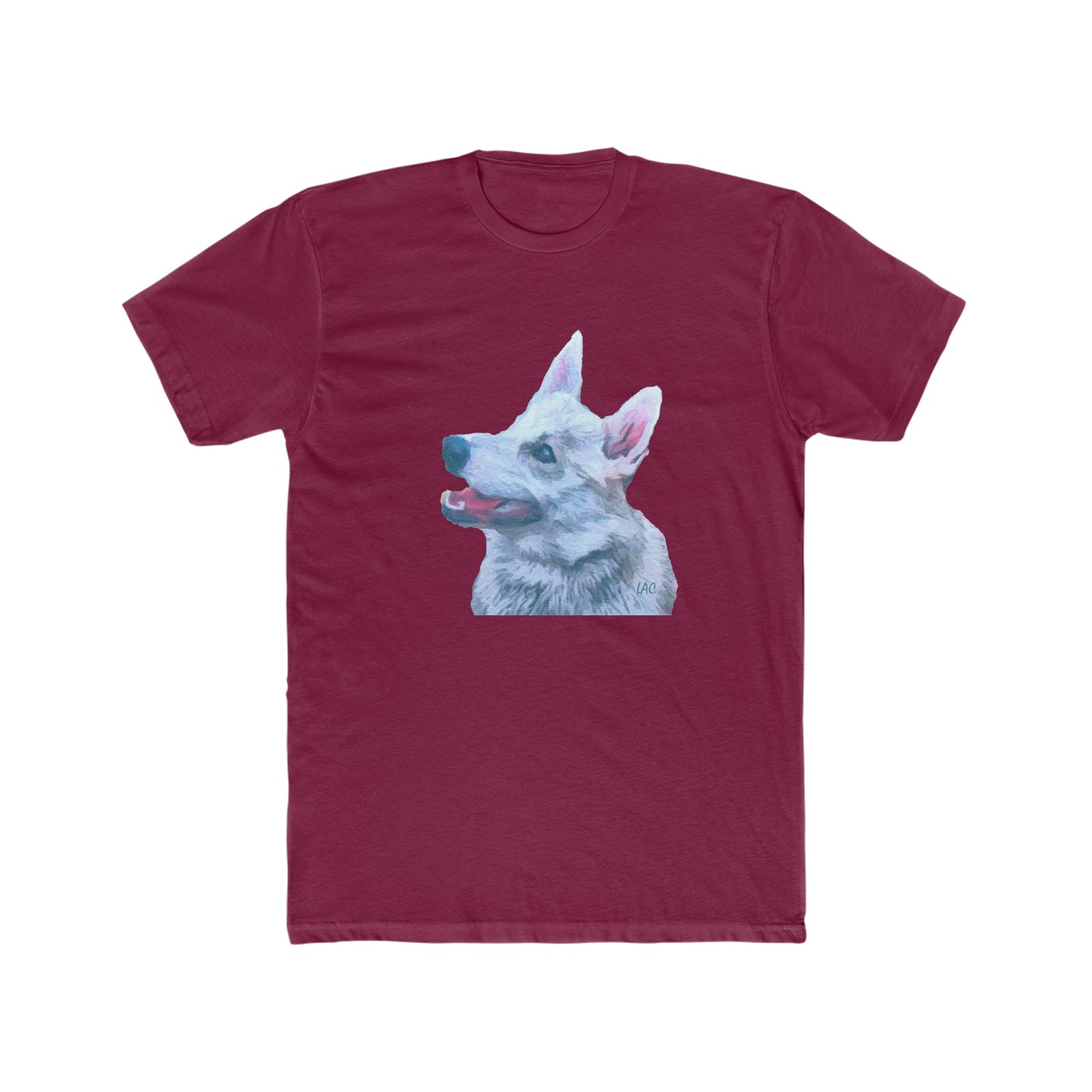 Norwegian Buhund - --  Men's Fitted Cotton Crew Tee