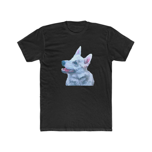 Norwegian Buhund - --  Men's Fitted Cotton Crew Tee