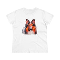 Collie - Rough Coated - Women's Midweight Cotton Tee
