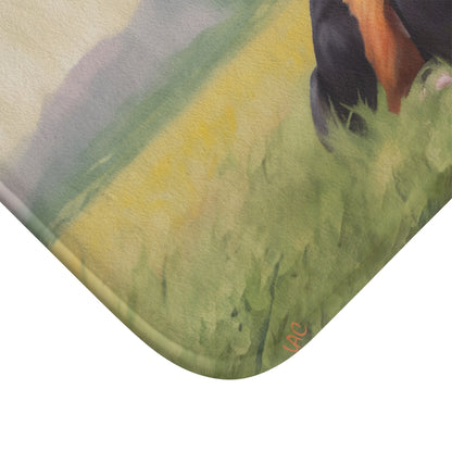 Charming Entlebucher Mountain Dog Bathroom Rug Mat
