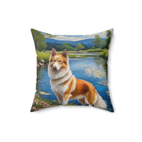 Norrbottenspets - Spun Polyester Throw Pillow