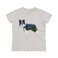 "Border Collie '#1' Women's Midweight Cotton Tee"