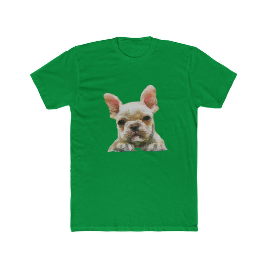 French Bulldog 'Bouvier' Men's Fitted Cotton Crew Tee