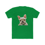 French Bulldog 'Bouvier' Men's Fitted Cotton Crew Tee