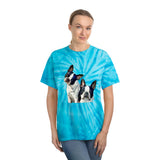 Boston Terriers 'Skipper & Dee Dee'  Unisex Cotton Tie-Dye Tee, Cyclone