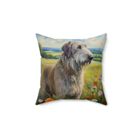 Irish Wolfhound Spun Polyester Throw Pillow