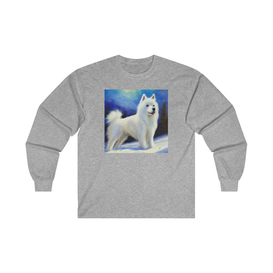 American Eskimo Dog Cotton Long Sleeve Tee – The Comfy Embrace of Adventure