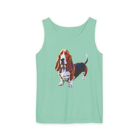 Basset Hound Unisex Relaxed Fit Garment-Dyed Tank Top