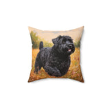 Black Russian Terrier Spun Polyester Throw Pillow