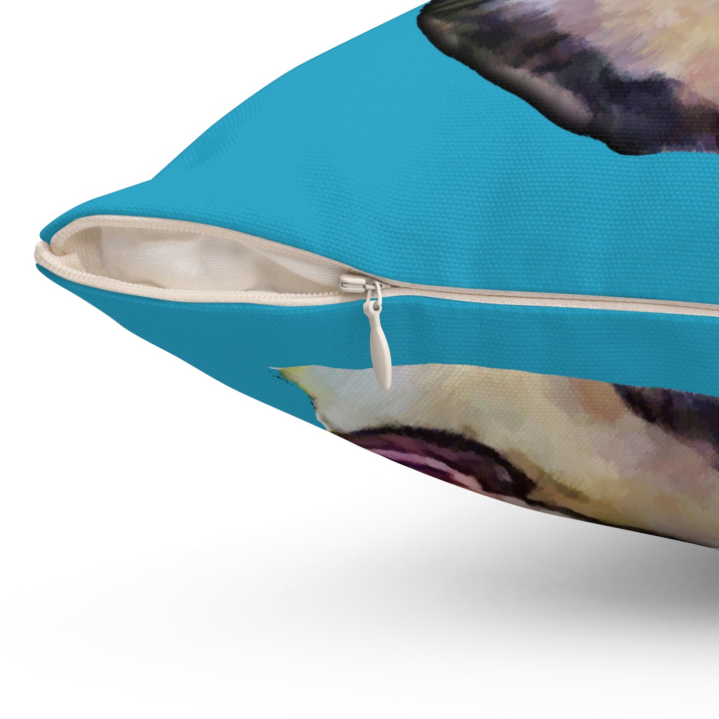 Siberian Husky 'Iditarod' Spun Polyester Throw Pillow