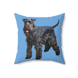 Kerry Blue Terrier Artistic Painting Square Throw Pillow