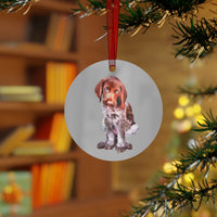 German Shorthair Pointer 'Benny' Metal Ornaments