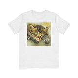 Sleepy Brucie The Cat - Unisex Jersey Short Sleeve Tee