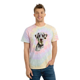 Dalmatian Unisex Cotton Tie-Dye Tee, Spiral