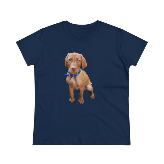 Hungarian Vizsla 'Augie'Women's Midweight Cotton Tee