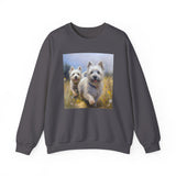 Cairn Terriers - "Run  Run"  - Unisex 50/50 Crewneck Sweatshirt