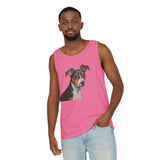 Teddy Roosevelt Terrier Unisex Relaxed Fit Garment-Dyed Tank Top