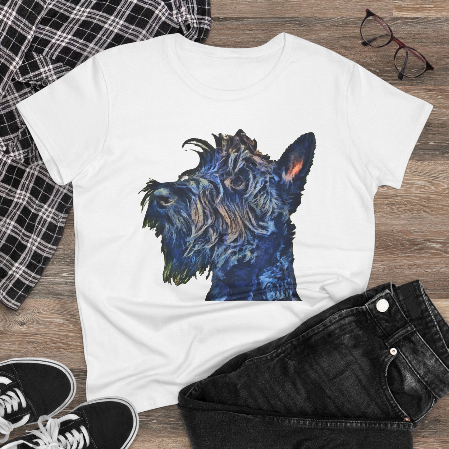 Scottish Terrier 'Scottie' Women's Midweight Cotton Tee