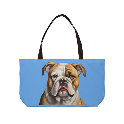 American Bulldog Fine Art Weekender Tote Bag - A Luxurious Companion for Dog Lovers