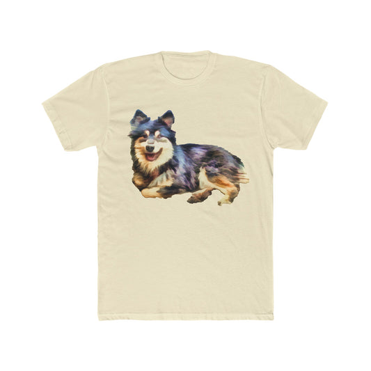 Finnish Lapphund Men's Fitted Cotton Crew Tee