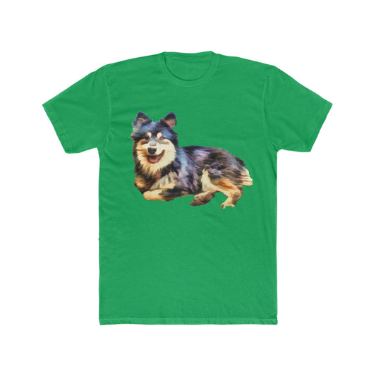 Finnish Lapphund Men's Fitted Cotton Crew Tee