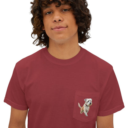 Dandie Dinmont Terrier - Unisex Garment-Dyed Pocket T-Shirt