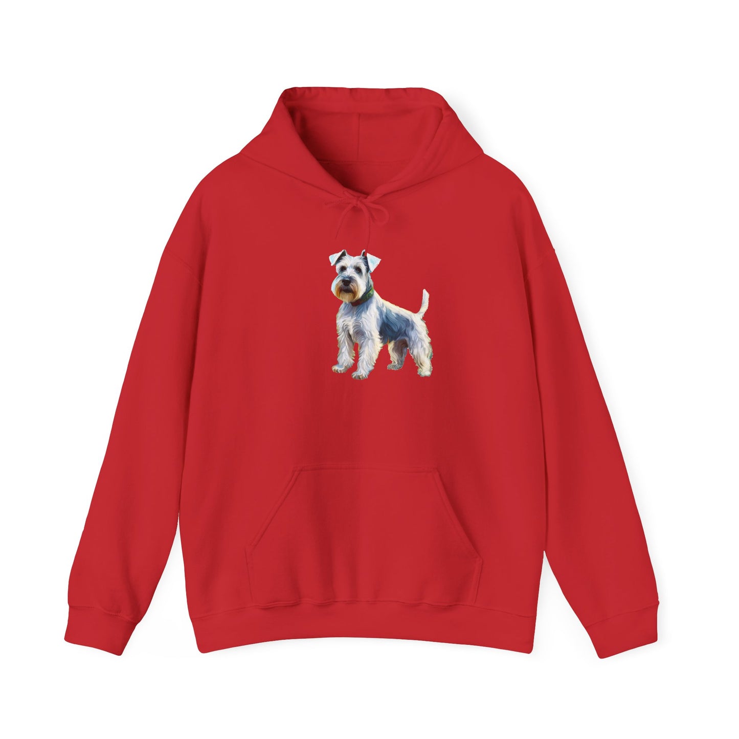 White Schnauzer Unisex 50/50 Hooded Sweatshirt