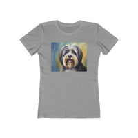 Tibetan Terrier Women's Slim Fitted Ringspun Cotton Tee