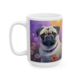 Pug - White Ceramic Mug - 2 Sizes