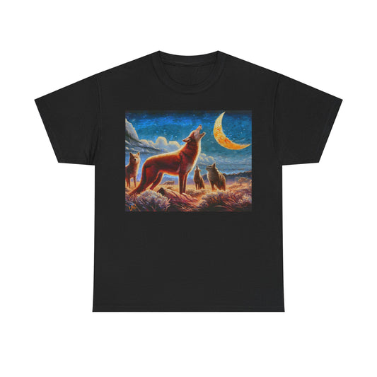 Coyotees in Moonlight Unisex Heavy Cotton Tee