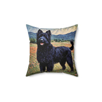 Croatian Sheepdog Spun Polyester Throw Pillow