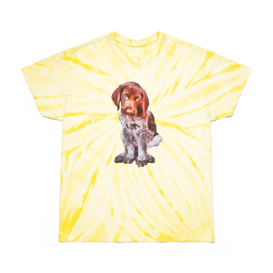 German Shorthair Pointer 'Benny' Unisex Tie-Dye Tee, Cyclone
