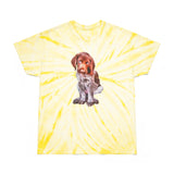 German Shorthair Pointer 'Benny' Unisex Tie-Dye Tee, Cyclone