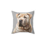 Chinese Shar-Pei Spun Polyester Square Pillow  -