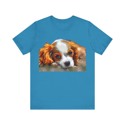 King Charles Spaniel 'Puppy #1' Unisex Jersey Short Sleeve Tee