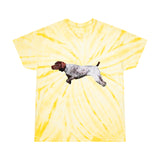 German Shorthair Pointer 'On Point' Unisex Tie-Dye Tee, Cyclone