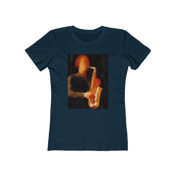 The Saxophonist - Women's Slim Fit Ringspun Cotton T-Shirt