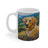 Charming Golden Retriever Ceramic Mug 11oz