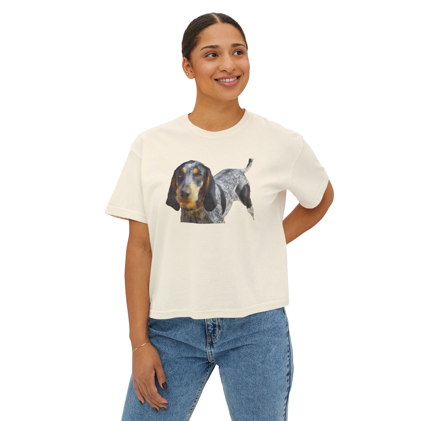 Bluetick Coonhound Women's Oversized Boxy Tee
