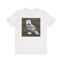 Snowy White Owl - Unisex Jersey Short Sleeve Tee