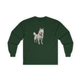 Yakutian Laika Unisex Classic Cotton Long Sleeve Tee